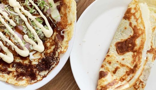 パンケーキMIXでハムチーズラップサンド